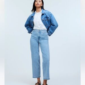 NWT Madewell The Emmett Wide-Leg Crop Jean: Welt Pocket Edition